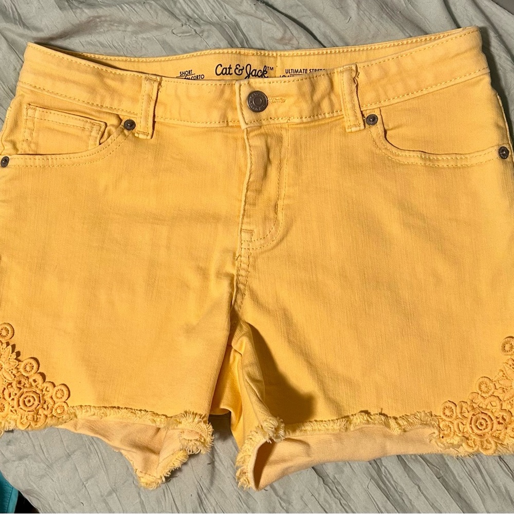 Cat & Jack Sunny Yellow Jean Shorts